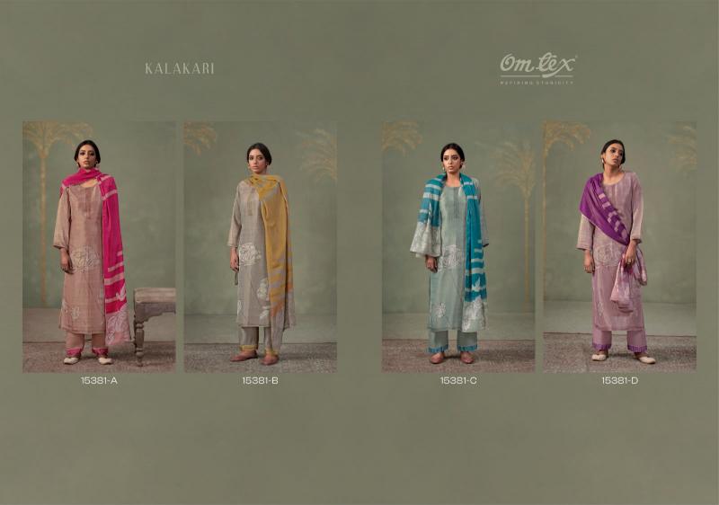 Omtex kalakari wholesale partywear unstitched dress material